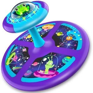 MindSprout Light-Up Space Twister | 360° Sit Twist and Spin,